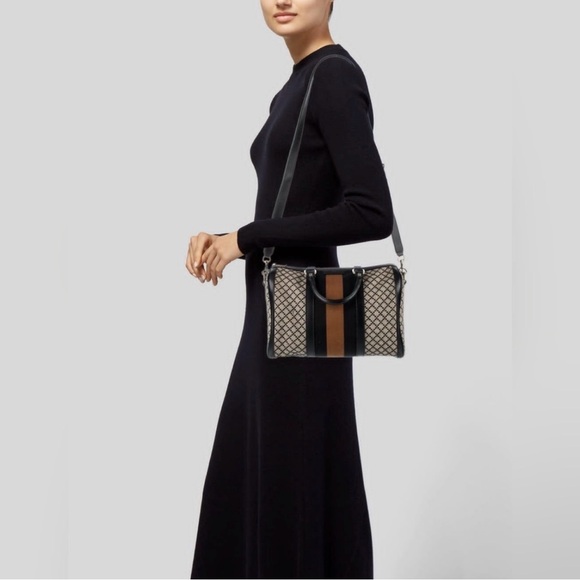 Gucci Diamante Boston Crossbody Canvas Leather Bag - Picture 14 of 14